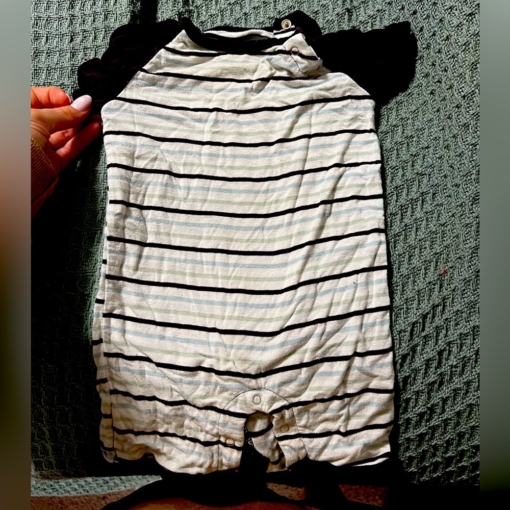Kickee pants bamboo romper striped.